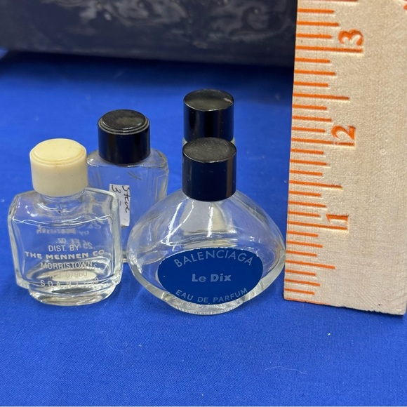 Vintage Set of 4 Empty Mini Perfume Bottles Balenciaga Le Dix Eau de Parfum - Picture 6 of 7